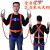 五点式安全带全身户外耐磨高空作业双钩保险防坠落套装安全绳 全身2.5米双大钩缓冲式