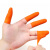 手指套防滑加厚橙色护指耐磨乳胶橡胶防护点钞保护劳保胶手指头套 白色防滑【L/大码】50只装