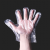 杰孚一次性手套透明塑料加厚级商用pe薄膜加厚特厚手套 加厚 100只/包 10包/件