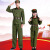 儿童红军演出服全套男女八路军表演服合唱团舞蹈服套装 绿色长袖 110