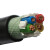 起帆电线电缆 ZC/ZR-YJV3*95+1*50平方国标3+1芯阻燃电力电缆铜芯硬线 黑色1米【20米起售】