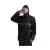 卓迪旭ZDX-YFT01双帽檐分体雨衣套装,成人加厚防暴雨反光防汛双层雨衣雨裤 黑色 XL