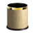 南 GPX-43 南方圆形单层垃圾桶 镜金圈 米黄色皮 商用客房无盖垃圾桶带活动钢圈 房间桶 果皮桶