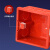 豪田暗装86型加厚通用型接线盒拼接暗盒带盖板底盒开关插座分线盒 红色特厚款10只带盖