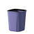 撼顿 商用轻奢卫生间大容量无盖带压圈垃圾桶 紫色25*20*29.5cm