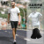 KBZ轻奢潮牌冰丝运动套装男跑步健身服上衣速干t恤夏季训练篮球装 黑色 （冰丝 微孔 速干） L （130-145斤）