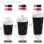 安达通 S型3层瓦楞杯 防烫热饮打包杯一次性咖啡饮料纸杯 红色8A 280ml 带黑盖50只