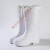 定制白色靴耐用高筒加棉靴雨鞋耐油耐酸工厂厨房保暖雨靴EVA适配 白色高帮EVA(加棉) 36
