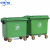 中环力安【660L绿色】垃圾桶垃圾车户外塑料加厚移动垃圾箱保洁环卫车带轮垃圾车