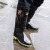 高筒雨鞋 男士雨靴 加绒水靴 长筒短筒鞋 防滑雨靴 防水中筒水鞋 W801中筒黑底防滑