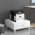 盛美特 矮柜260mm高白色桌边打印机柜子复印机专用放置柜移动工作台带轮