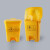 美消 医院医疗废物用黄色带字垃圾袋 医疗垃圾袋5升手提32x38/3丝