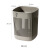 卫洋WYS-1944 格栅镂空垃圾桶 灰色 卫生间塑料方形无盖纸篓