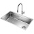欧琳（OULIN）厨房水槽大单槽洗菜盆一体盆单槽304不锈钢台下盆OLJD637C