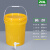 水杉20L黄色20升带水龙头塑料桶带开关户外洗手桶白色水桶级带盖40斤