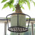 索尔诺 悬挂花架阳台多肉架装饰架创意简约花盆挂架绿萝户外花架 一只装-黑色【托底直径18*上环直径22】