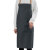 易美丽诺 LCF0599 加厚牛仔帆布围裙防污厨房工作理发围裙 牛仔灰
