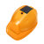 国标充电工地安全帽双风扇蓝牙制冷风扇帽带头灯太阳能帽子工程帽 国标(简约版)6000毫安+黄色 双
