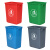 者也 长方形无盖垃圾桶厨房办公室商用分类大容量敞口垃圾箱 灰色其他垃圾扁平款60L