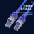 千天（Qantop）七类万兆双屏蔽网络跳线 10G成品网线0.62线芯 深蓝色 0.3m QT-WZ133Z