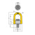 YOKE台湾起重旋转吊环8-232-125万向环旋转英制公制美制吊点原厂直销 黄色 1-1/2-6UNC 48