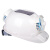 夏季太阳能带风扇安全帽工地多功能电风扇充电空调防晒帽子头盔男 白色(MA款)6000毫安