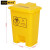 格圣奇医院垃圾桶废弃口罩回收箱黄色加厚垃圾箱C5154脚踏款20L