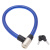 筑筠 钢丝环形锁 便携式环形钢锁 防盗链条锁 蓝色合金芯65cm（直径12mm）