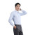 中神盾 2521 男式长袖衬衫修身韩版职业商务衬衣 蓝色竖条纹拼白领 45码 (100-499件)