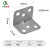 齐鲁安然 加厚L型不锈钢角码 固定隔板支架桌椅 三角支架 铁片90度家具连接件紧固连接件角铁支架 20个装