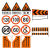 高速公路道路施工预告标志牌改道警示限速反光指示牌标识牌全国标 国标加重款+铝板+高强膜路栏 可以定制内容 10x10x10m