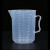 HKNA 实验室透明塑料杯子 耐高温带刻度量杯 塑料量杯500ml 