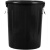 垃圾桶圆形黑色其他垃圾分类干垃圾户外厨房物业酒店商用餐饮带盖 60K【有盖】黑色