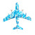 天智星遥控客机可飞安125双发超大客机航模kt板魔术板耐摔板航模飞机固 8分钟续航 蓝白色迷彩板 空机+配件包