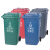 白云清洁 AF07322 新国标分类垃圾桶带盖带轮垃圾箱加强款 红色240L-有害垃圾