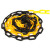 聚远 JUYUAN 塑料黑黄链条反光警示柱隔离链安全防护链  3米x10条（30米）