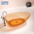 浪鲸（SSWW）透明浴缸人造石水晶彩色浴缸独立式一体式网红蛋形浴缸水滴形浴缸 【薄边款】浅蓝色水晶浴缸 1.3米