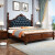 佰世厅美式实木双人床1.5米主卧婚床现代简约轻奢大床软包床HX818 1.5米