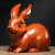 婕茵桐花梨实木雕刻兔子摆件生日礼物红木工艺礼品木质木制生肖兔摆件 木精雕兔[长8厘米一对]
