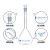 翌哲 特优级玻璃容量瓶 可过检定容磨口具塞化学实验教学仪器 透明250ml（加出厂证书） 特优级容量瓶 