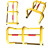 直销定制设备防撞架调压管道防护罩UM型铁杠消防栓钢管护栏保护架 黄色60*30*30cm
