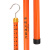 伸缩测量尺杆绝缘伸缩测高杆环氧树脂高压电力玻璃钢测量尺标高尺 10米橘色经典型
