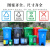 大号平口垃圾分类垃圾袋一次性可降解加大社区物业四色厨余塑料袋 蓝色可回收物90*110(50只) 加厚