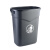 大号垃圾桶办公室用环卫餐厅户外无盖厨房长方形塑料分类桶 亮牌43L黑色带盖