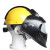 焊接面罩100V自动变光电焊防护面具焊工焊帽氩弧焊面屏焊烧焊头盔 100QR电焊面具(1套)带滑轨