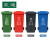 震迪塑料垃圾桶240L分类款（其他垃圾）户外带轮垃圾桶可定制KT539