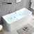 浴缸小户型按摩独立式亚克力浴缸成人家用冲浪保温恒温浴缸定制 黑色五件套+浴缸 1.1m