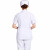  劳保佳 护士服短袖套装 短袖体套装 美容院医院工作服 偏襟领 白色短袖套装 3XL码 定制款（不退不换）