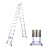 登月 竹节人字折叠梯便携式工程梯 多功能升降梯爬楼梯扶梯 铝合金梯DYZR DYZR-32 3.2米