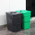 手提垃圾分类垃圾桶大号过滤网商用专用厨余带盖拉圾筒20 15L圆桶绿色(厨余垃圾)
